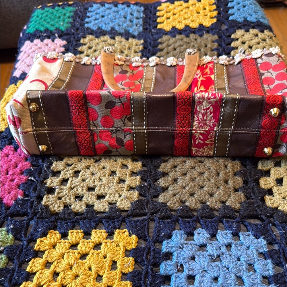 Colorful Patchwork Tote Bag - Picture 4 of 4